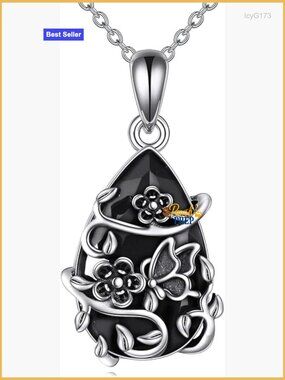 Sterling Silver Butterfly Pendant Necklace with Tourmaline Gemstone Gift